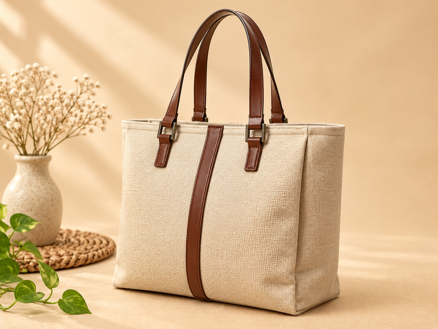 Earthy Luxe Jute Tote